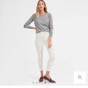 Everlane white high waisted jeans